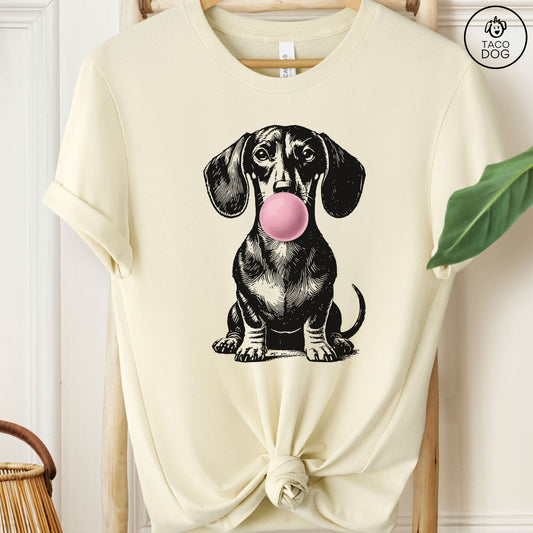 Dachshund Weenie Wiener Dog Doxie Gum Bubblegum T-Shirt