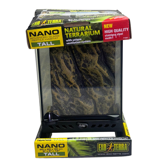 Exo-Terra Natural Terrarium Reptile Habitat - 8" x 8" x 12"