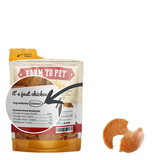 Farm to Pet Chicken Chips Single-Ingredient Dog Treats