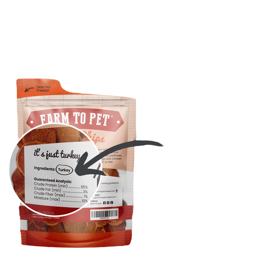 Farm to Pet Turkey Chips - All-Natural Single-Ingredient Dog Treats