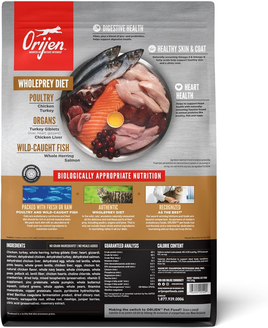 Orijen Original Dry Cat Food - Chicken, Turkey & Fish