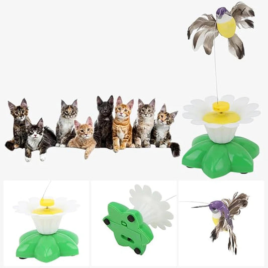 Funny Flying Bird Cat Toy Flying Bird Cat Toys for Indoor Cats with A Fastening Tape 360 Degree Rotatable for All Breeds Cat