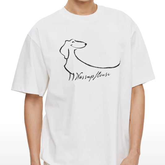 Funny Dachshund T shirt 100 Cotton Oversized Tee Men Women Couple Matching Summer Streetwear Casual Unisex Round Neck Top