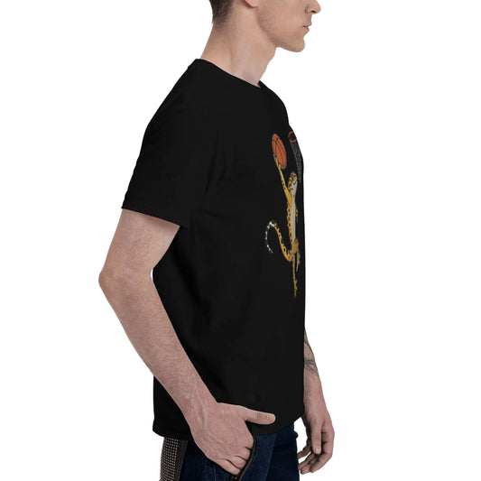 Leopard Gecko Playing Sports Lizard & Reptiles Basketball Men T-Shirt Clothes Tees Short Sleeve fugees 100% Cotton
