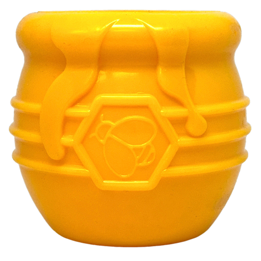 SodaPup Honey Pot Dog Treat Dispenser - Durable Rubber Toy