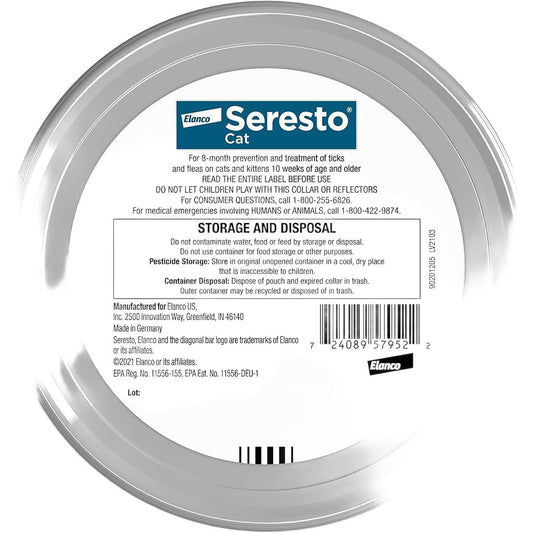 Seresto Flea & Tick Collar for Cats - 8 Month Protection