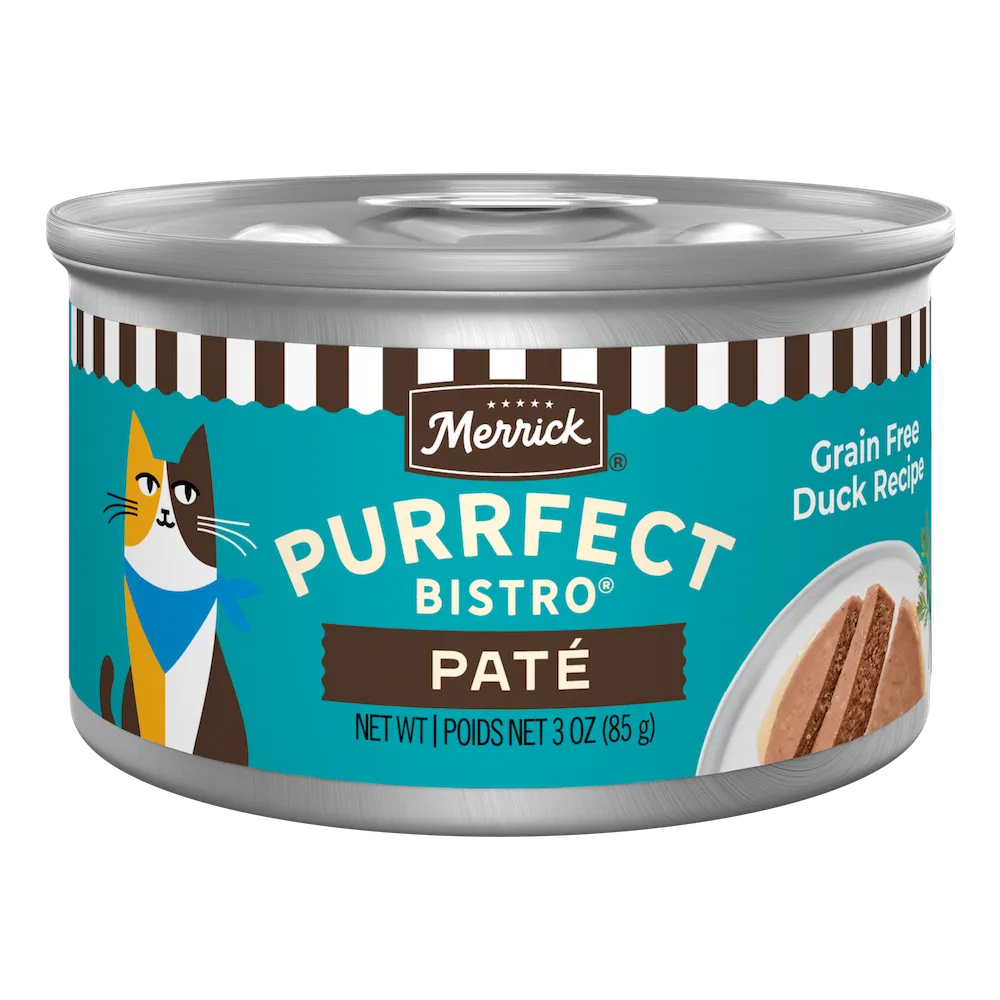 Merrick Purrfect Bistro Grain Free Adult Duck Pate Cat Food (3oz)