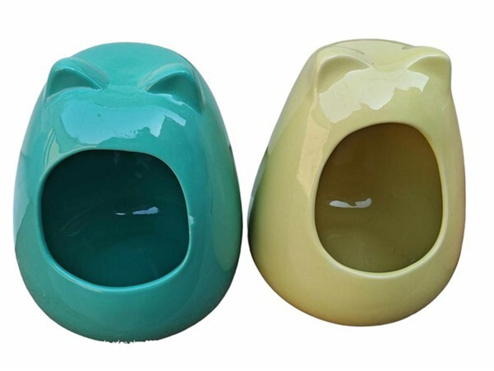 Chinchilla & Small Animal Dust house  X-tra Large Heavy Ceramic (Pomegranate)