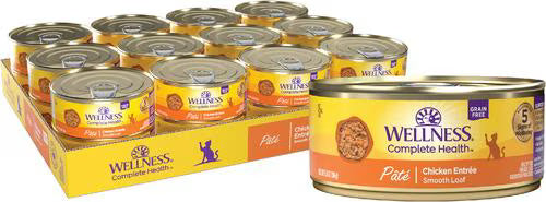 Wellness Complete Health Adult Chicken Dinner Pate Wet Cat Food (5.5oz)