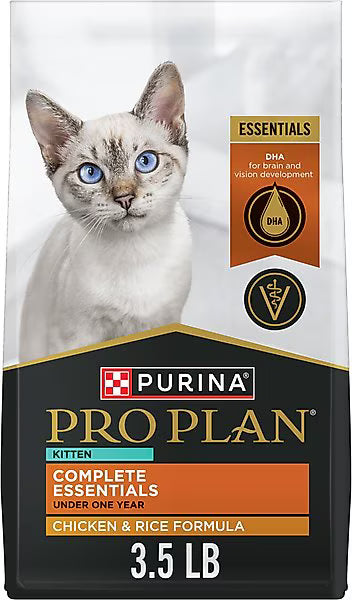Pro Plan Kitten Chicken & Rice Formula Dry Cat Food (3.5lb)