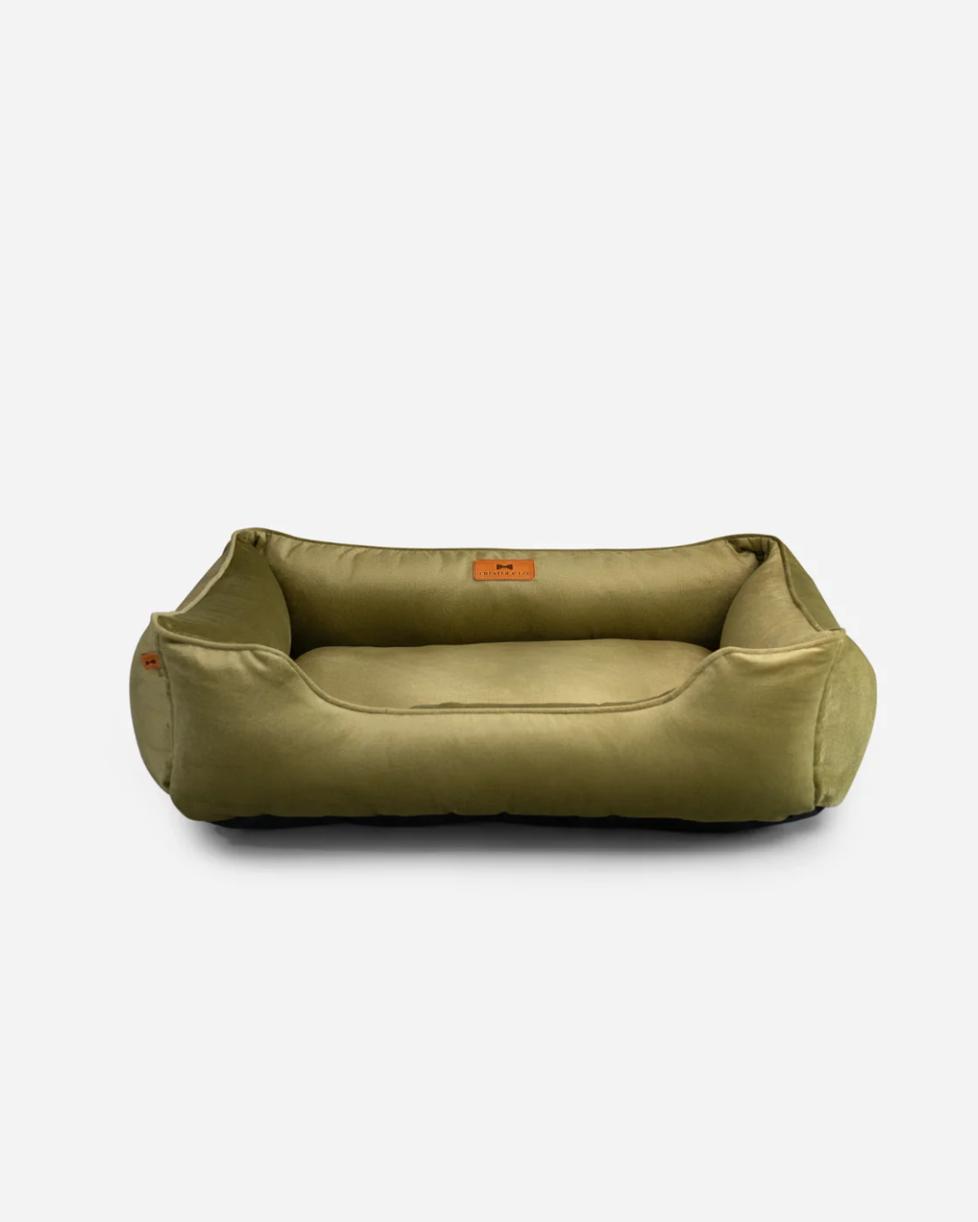 Chester & Lee | Vibrant Velvet Sleeper Dog Bed Olive