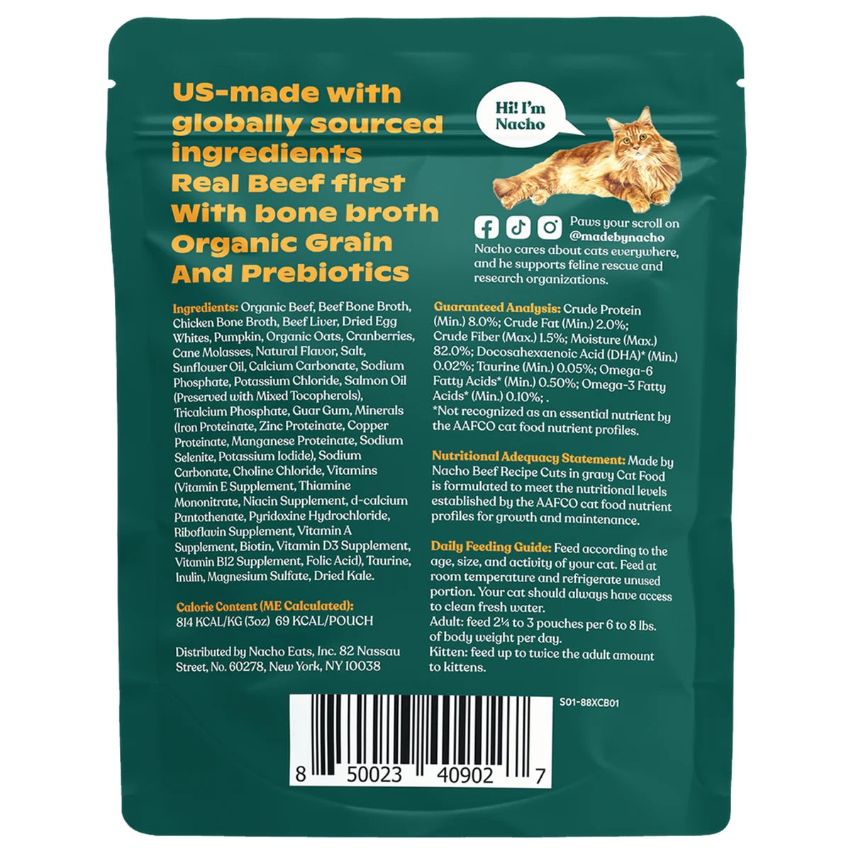 Made By Nacho Beef In Gravy Cuts Cat Food (3oz)