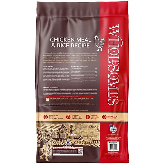 Wholsomes Dog Adult Chicken Meal & Rice (40lb)