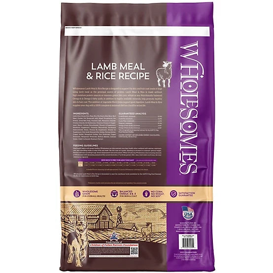 Wholesomes Dog Adult Lamb & Rice (40lb)