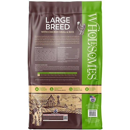 Wholsomes Dog Adult Large Breed (40lb)