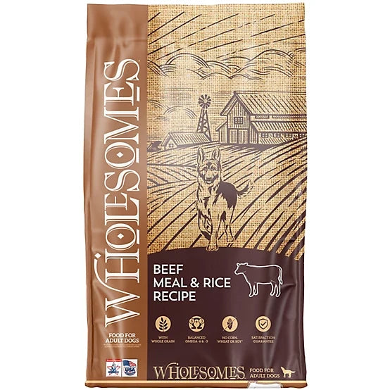 Wholesomes Dog Adult Beef Meal & Rice (40lb)