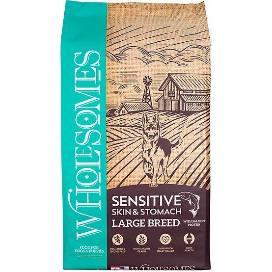 Wholesomes Dog Large Breed Sensitive Skin & Stomach Salmon (30lb)