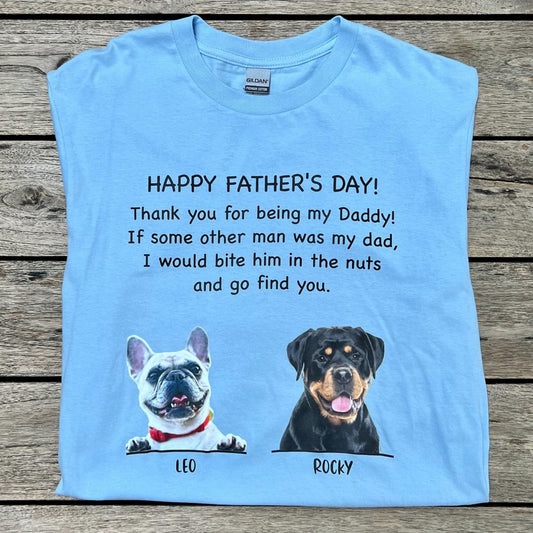 Personalized Dog and Cat Dad Shirt - Custom Pet Lover Gift