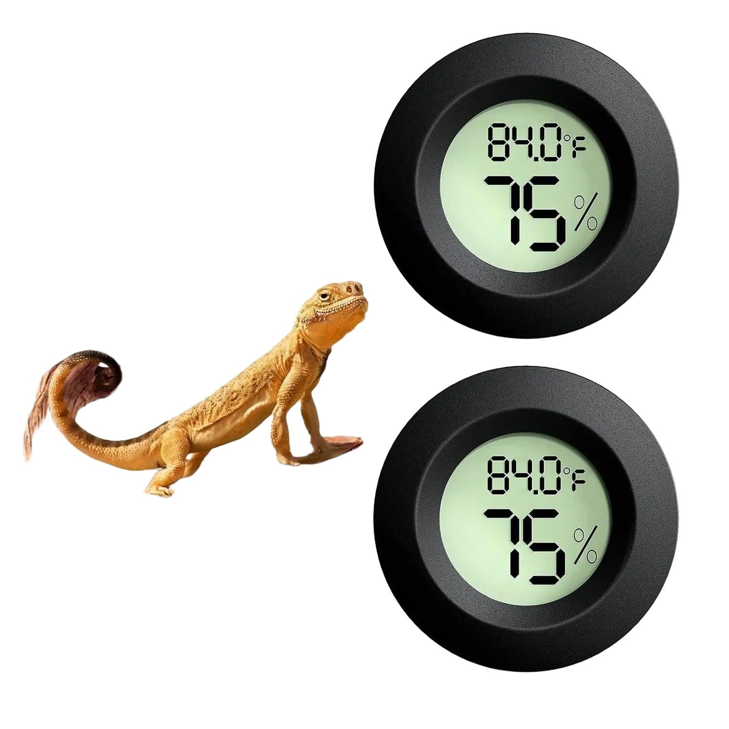 Wags & Whiskers Digital Reptile Thermometer Hygrometer 2 Pack