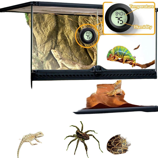 Wags & Whiskers Digital Reptile Thermometer Hygrometer 2 Pack
