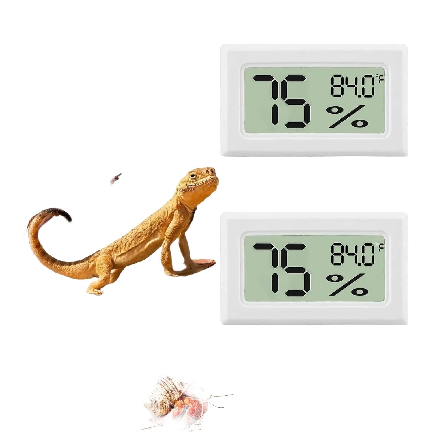 Wags & Whiskers Digital Reptile Thermometer Hygrometer 2 Pack