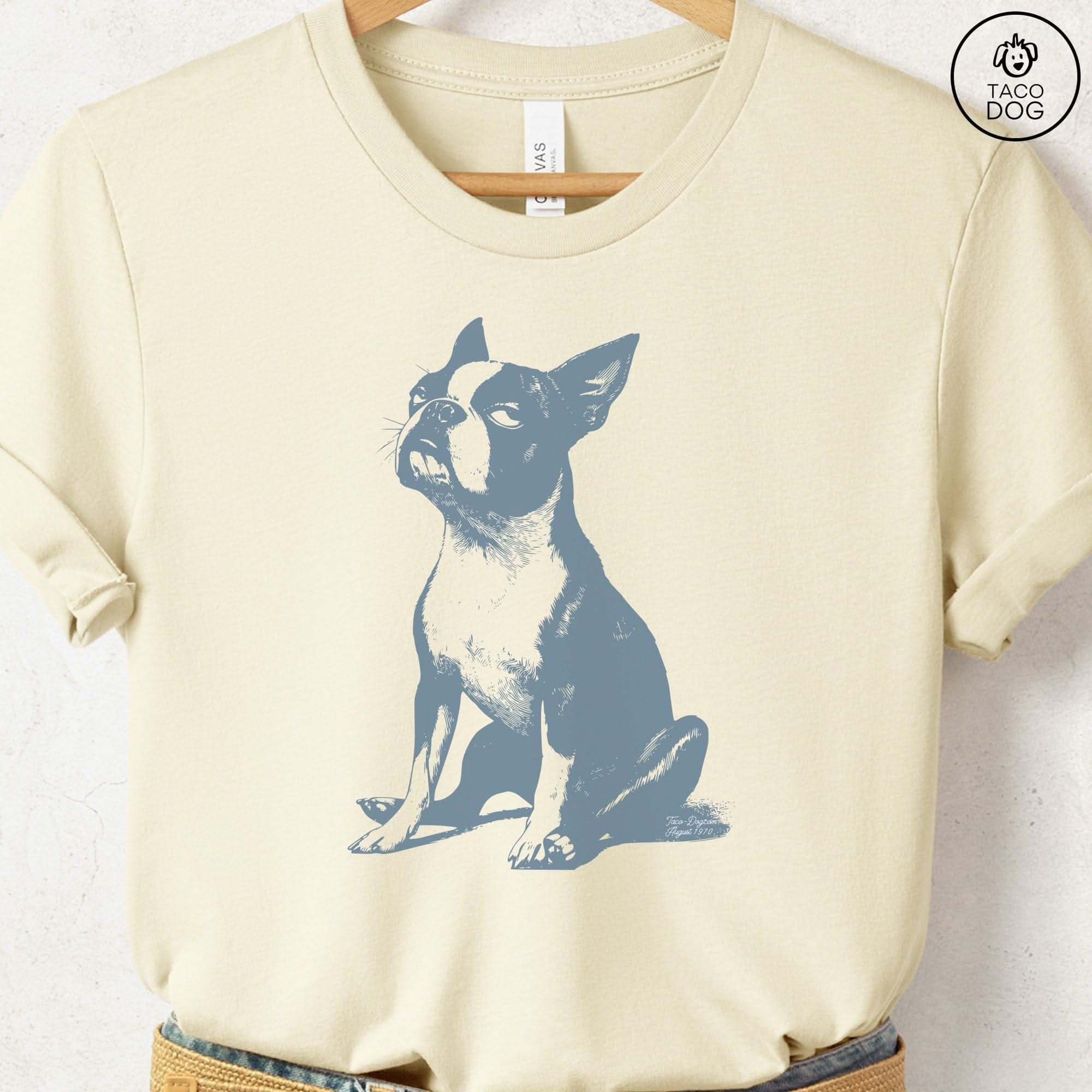 Boston Terrier Eye Rolling Disapproving Dog T-Shirt