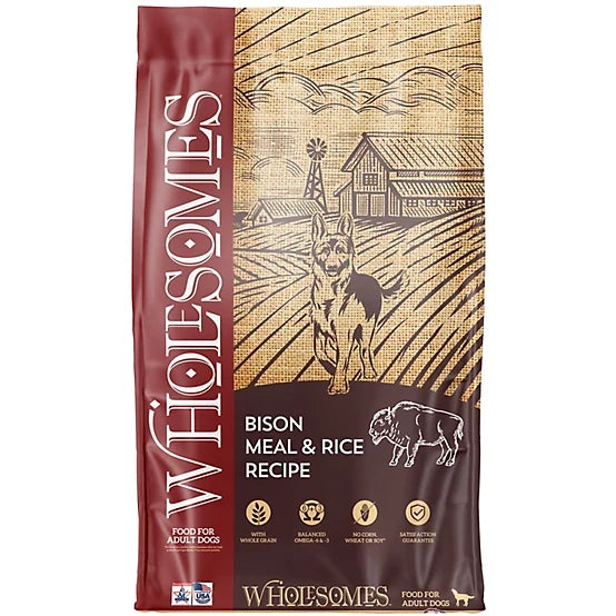 Wholesomes Dog Bison Meal & Rice (35lb)
