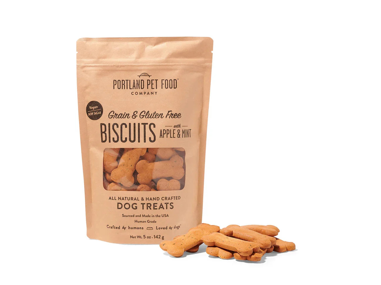 Portland Dog Grain Free & Gluten Free Biscuits Apple & Mint (5oz)