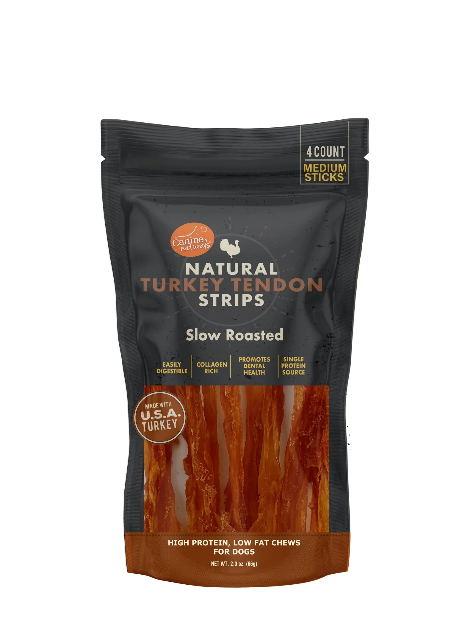 Canine Naturals Dog Natural Turkey Tendon Strips (3oz)
