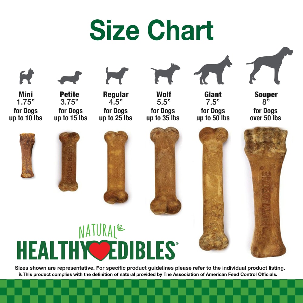 Nylabone Healthy Edibles Bacon Bone Chew Treats (6.2oz)