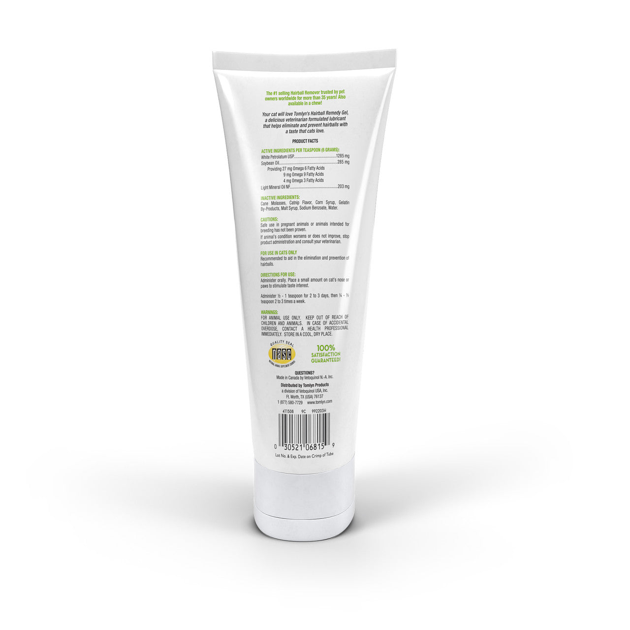 Tomlyn Laxatone Hairball Remedy Gel For Cats Catnip Flavor (4.25oz)