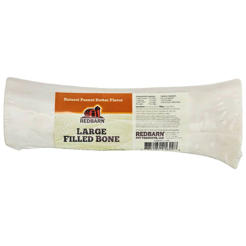 Red Barn Dog Natural Filled Bone Peanut Butter (large)