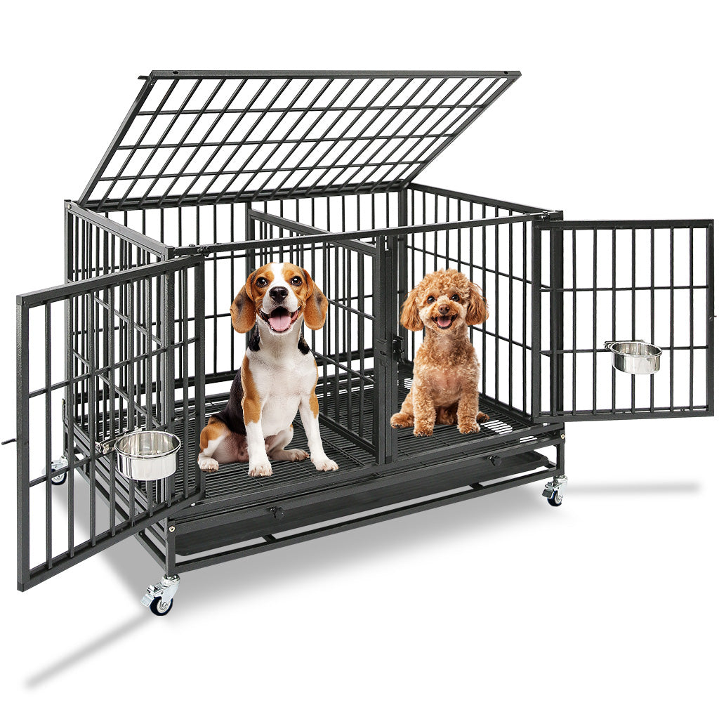 42" Stackable Dog Crate with Divider 43T (Standard Height)