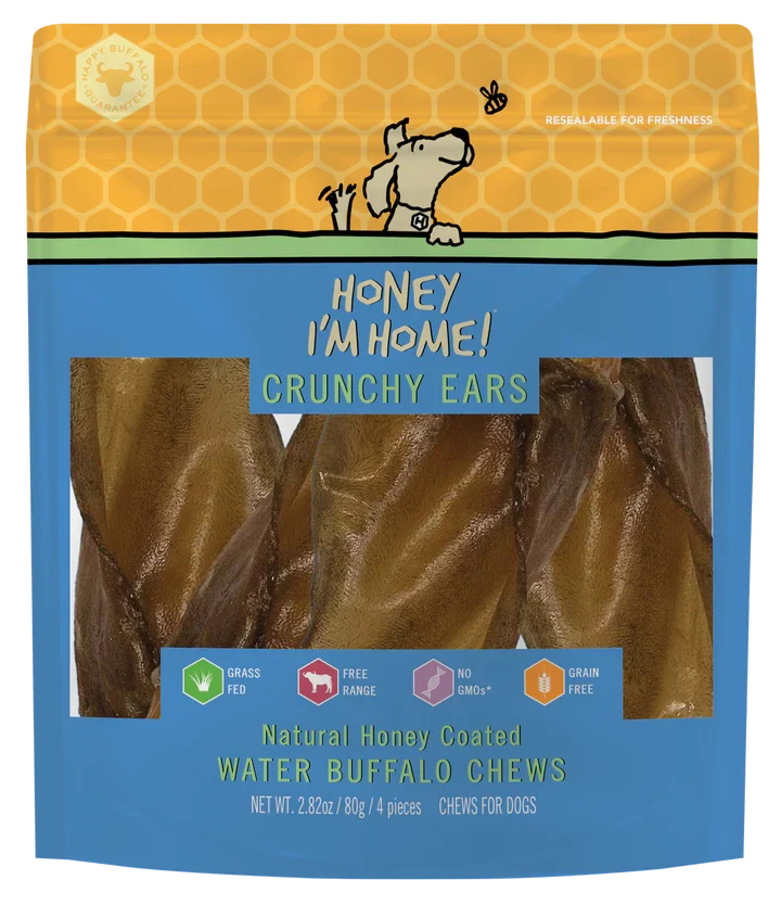 Honey Dog Buffalo Crunchy Ears (4pk)