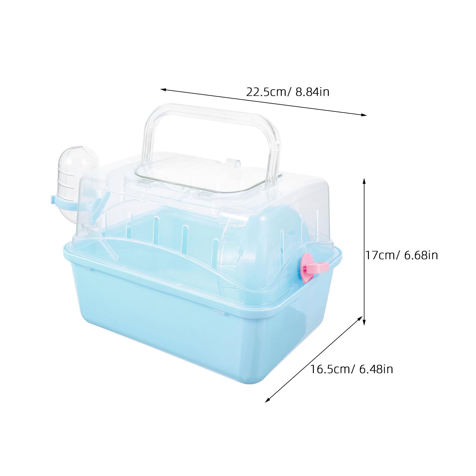 Totority Panoramic Sunroof Hamster Carrier - Sky Blue Plastic