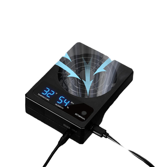 Reptile Digital Thermometer Hygrometer with Ventilation Fan