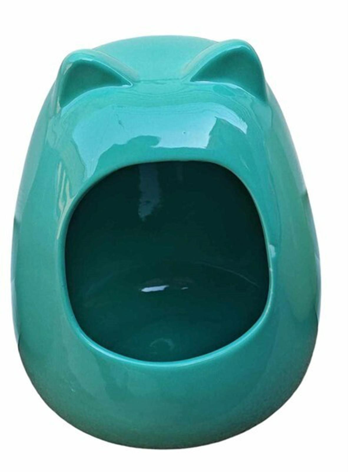 Chinchilla & Small Animal Dust House – X-tra Large Heavy Ceramic (Sky Blue) by PNC Family FInds