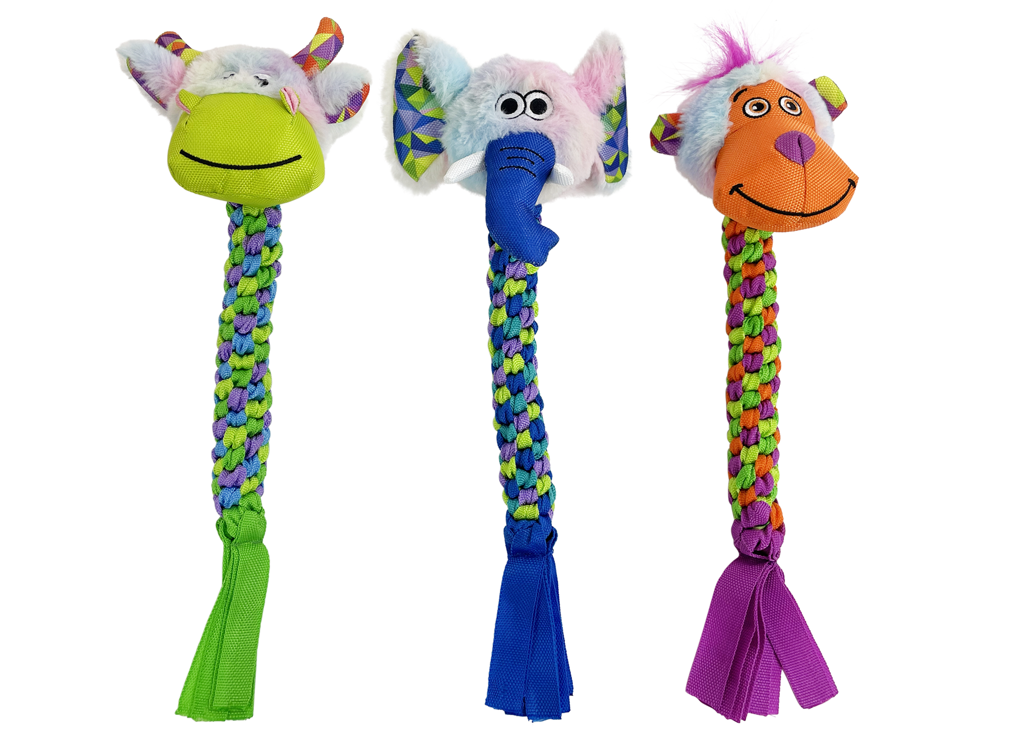Multipet Braided Rope Animals - Assorted Animals 15"