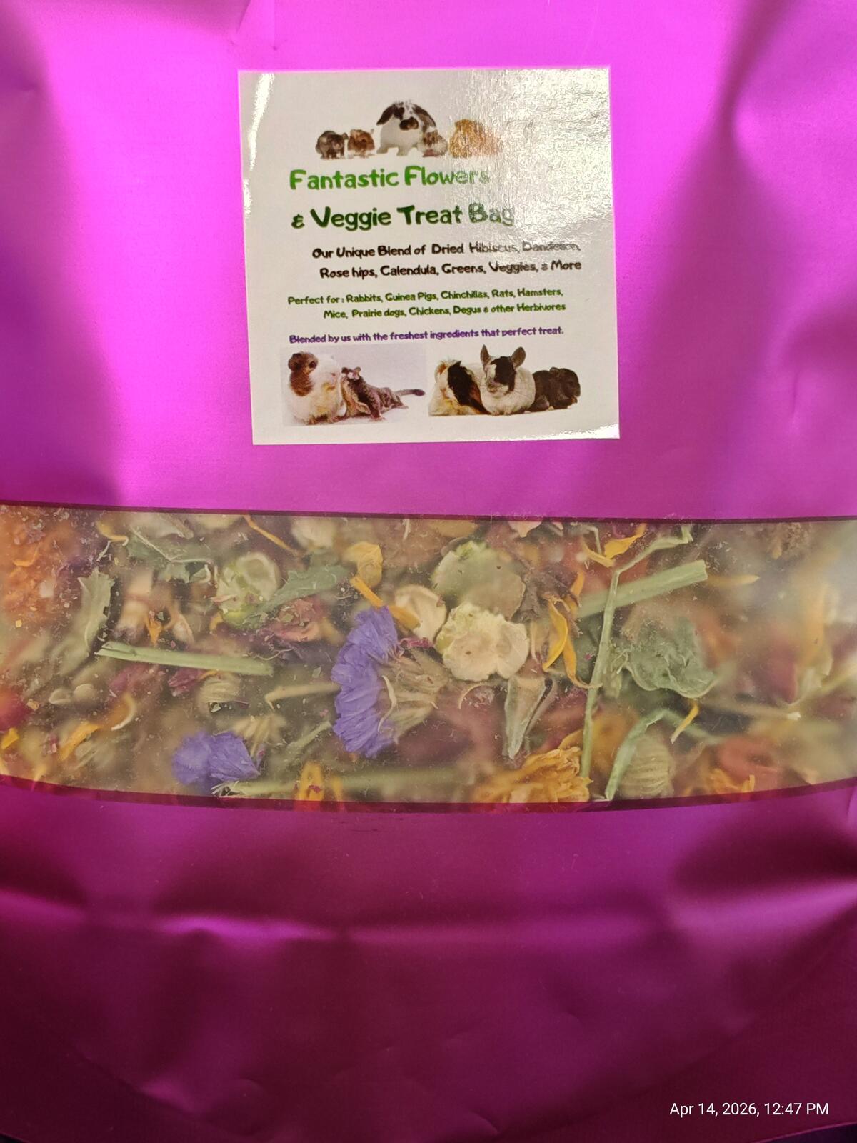 Fantastic Flowers & Veggie Blend for Chinchillas, Guinea Pigs & Rabbits & More