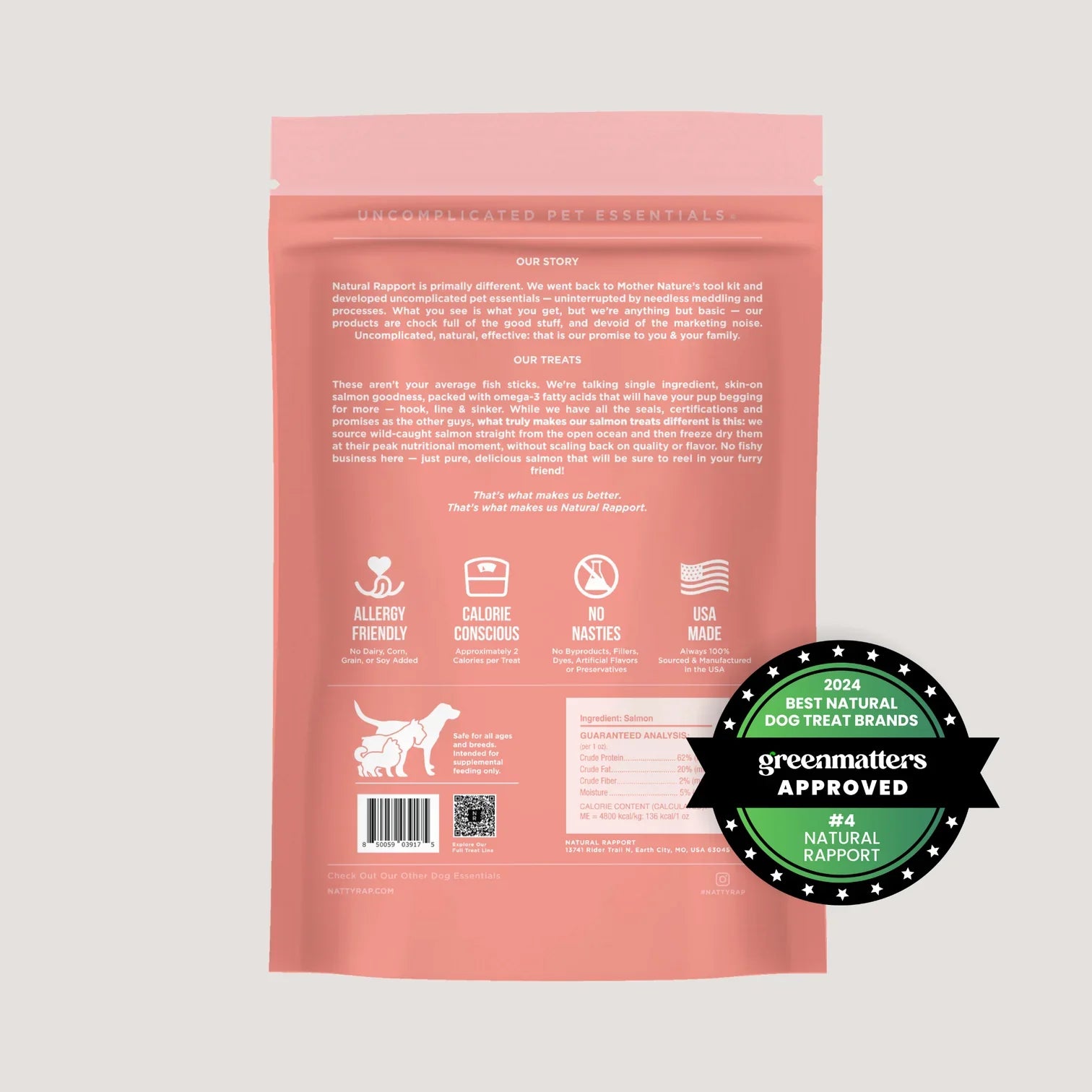Natural Rapport The Only Freeze Dried Salmon Dogs Need (3oz)