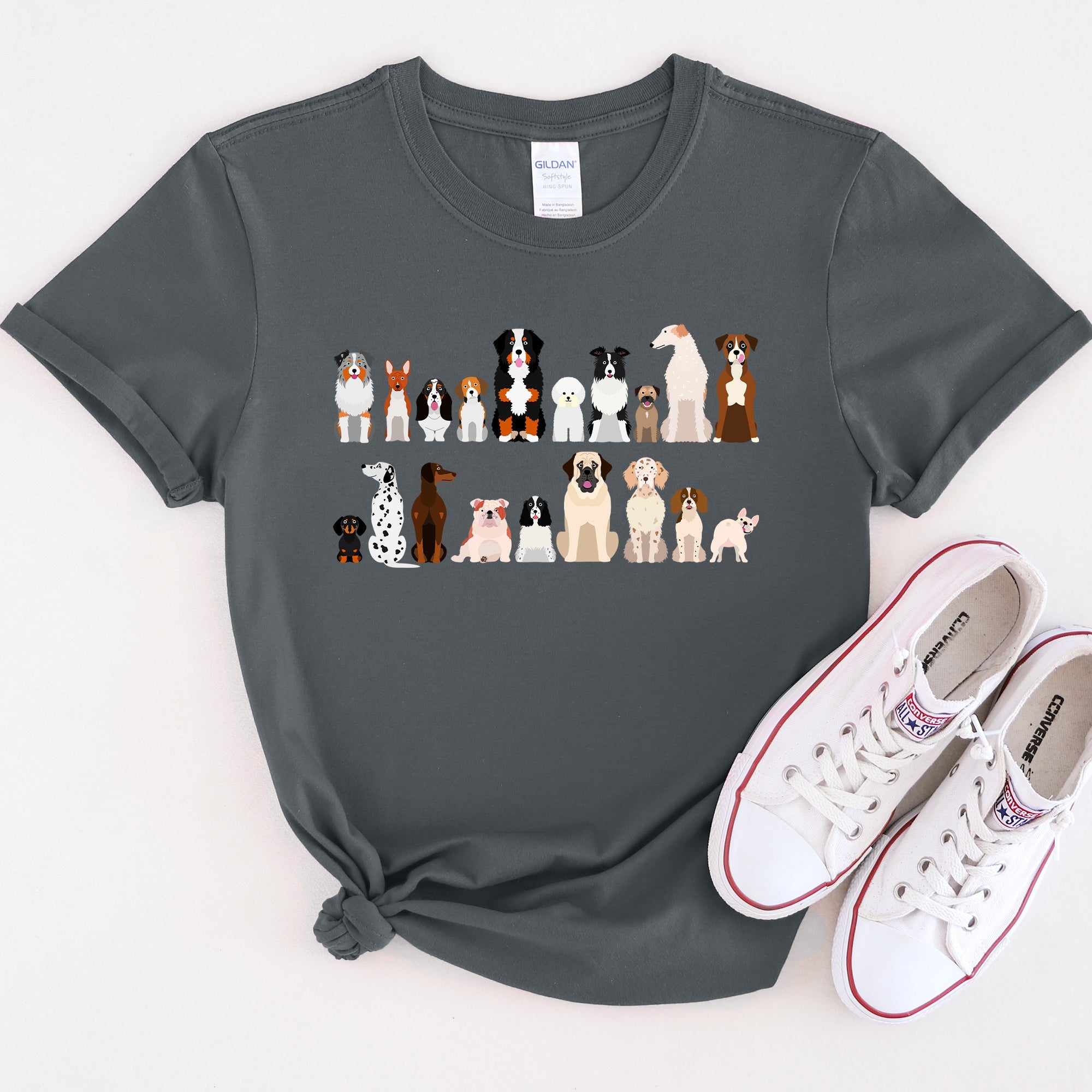 Dog Lovers Super Soft Tees, Pet Animal Shirts, Illustration, Breeds