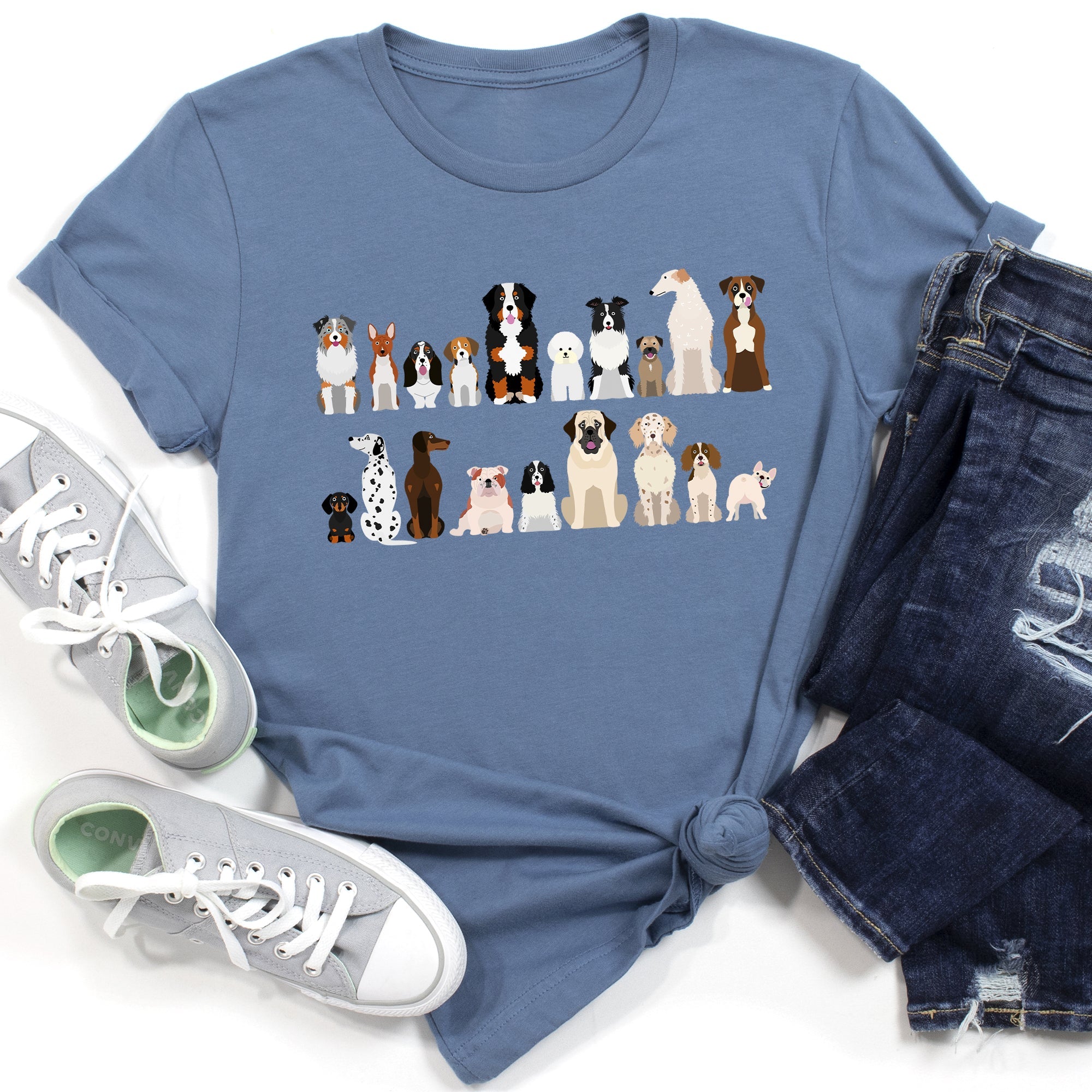 Dog Lovers Super Soft Tees, Pet Animal Shirts, Illustration, Breeds