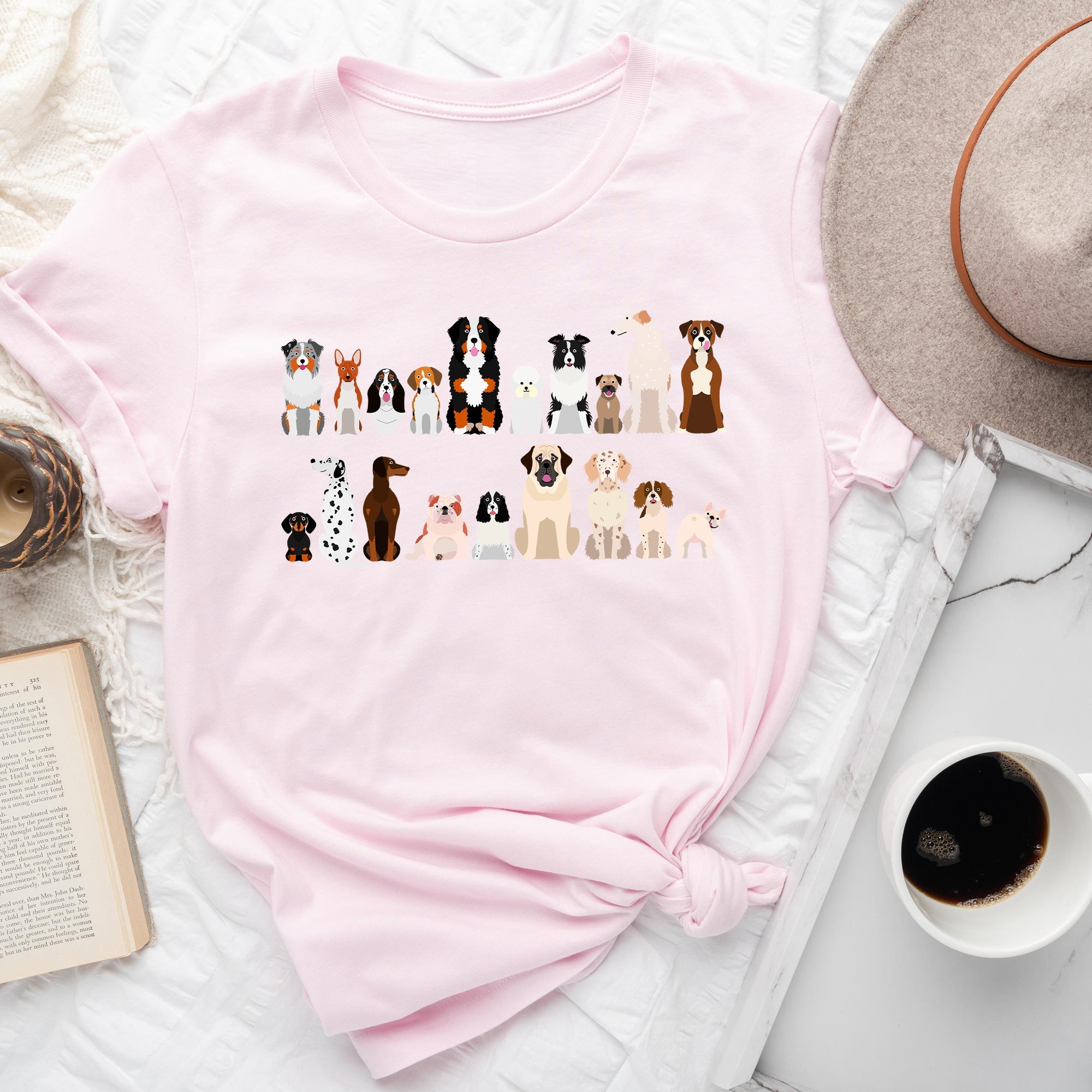 Dog Lovers Super Soft Tees, Pet Animal Shirts, Illustration, Breeds