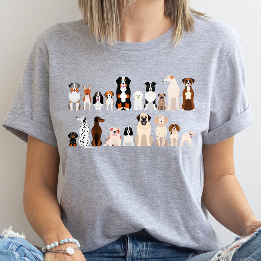 Dog Lovers Super Soft Tees, Pet Animal Shirts, Illustration, Breeds