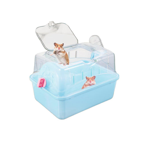 Totority Panoramic Sunroof Hamster Carrier - Sky Blue Plastic