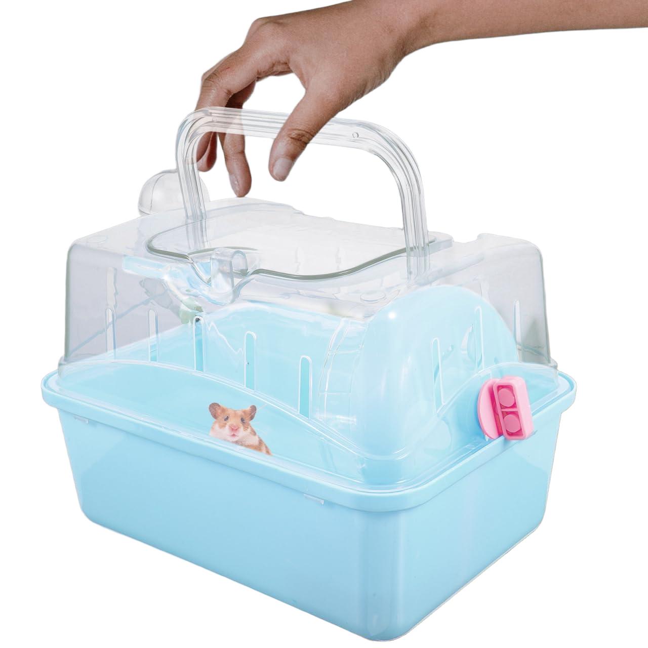 Totority Panoramic Sunroof Hamster Carrier - Sky Blue Plastic