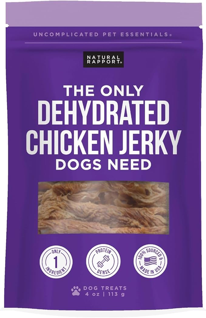 Natural Rapport The Only Dehydrated Chicken Jerky Dogs Need (4oz)