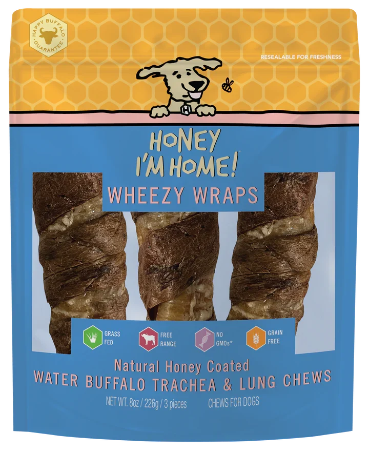 Honey Dog Buffalo Trachea Lung 6" (3pk)