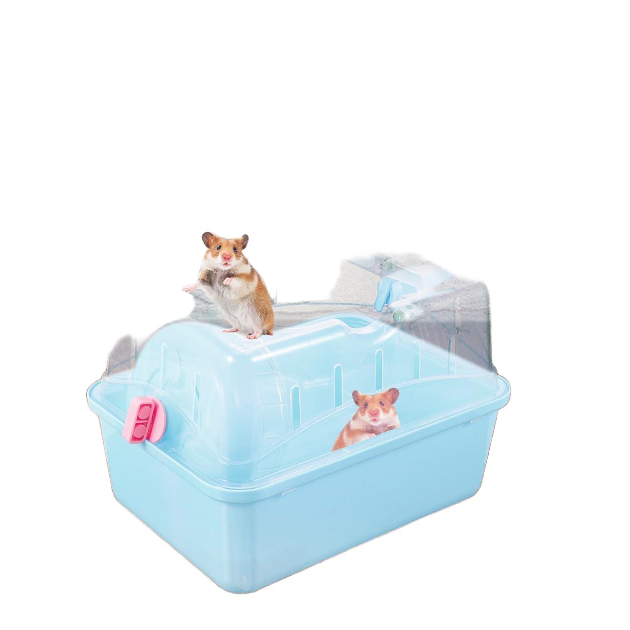 Totority Panoramic Sunroof Hamster Carrier - Sky Blue Plastic