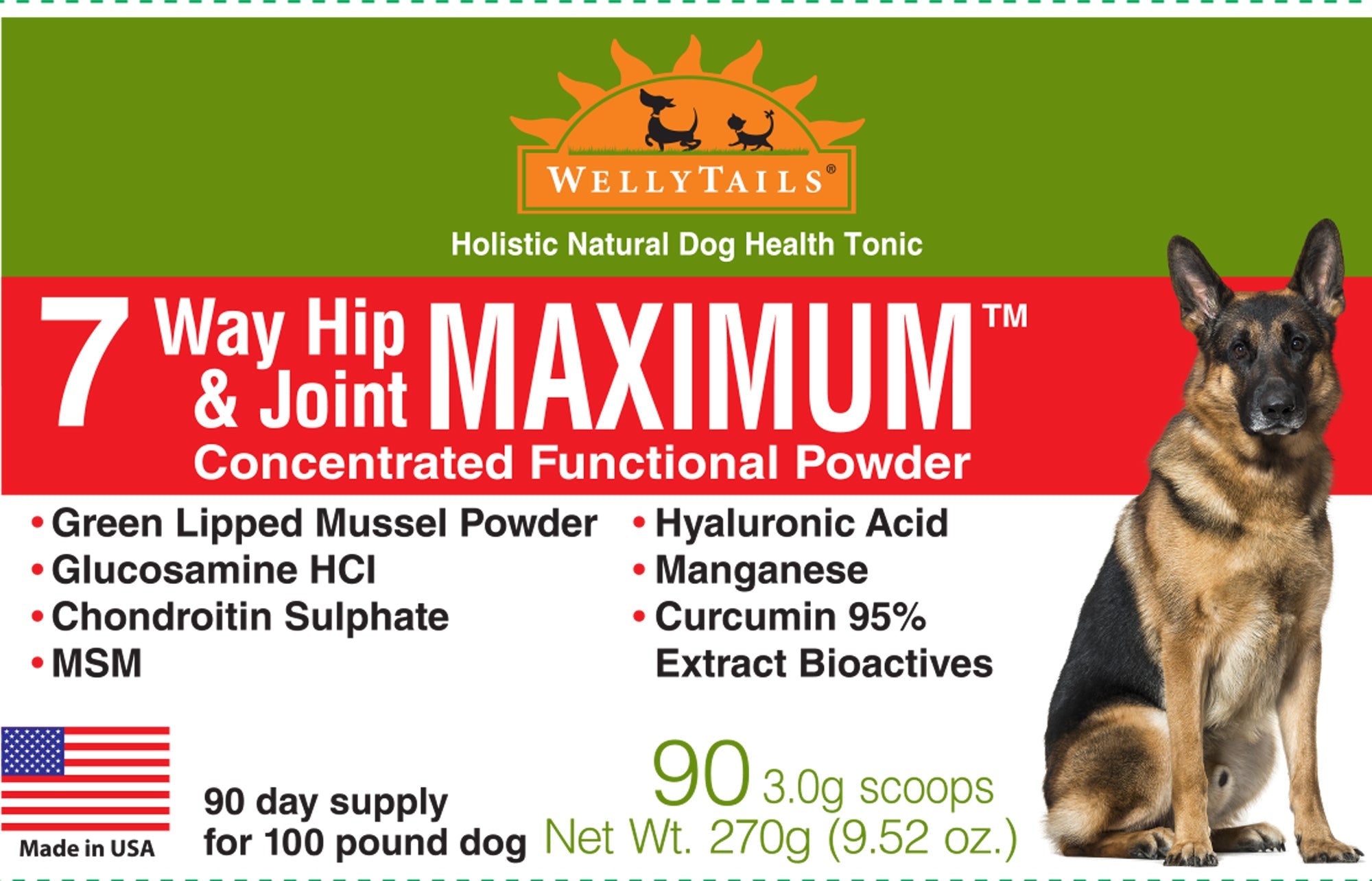 7 Way Hip & Joint MAXIMUM  Dog Joint Supplement  Made in USA
